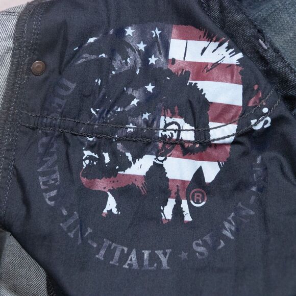 Diesel Zathan Stretch Regular Boot Cut Denim Blue Jeans Mens Size 37x32 USA Made - Picture 5 of 9